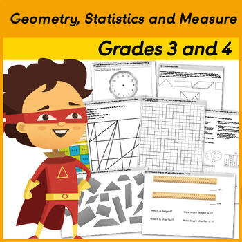 Preview of Geometry, Statistics and Measures Activities and Templates for Grades 3 and 4