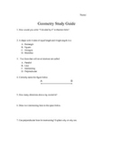 Geometry Study Guide