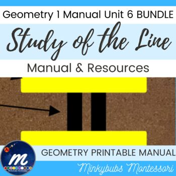 Preview of Geometry Study of Lines Lessons Album and Nomenclature Material Unit 6 BUNDLE