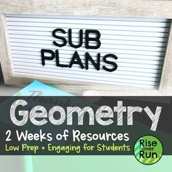 Preview of Geometry Sub Plans Bundle with Activities