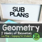 Geometry Sub Plans Bundle with Activities