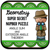 Geometry Super Secret Number Puzzle Triangle Sum and Exter
