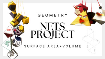 Preview of Geometry Surface Area + Volume Nets Project {2D to 3D}
