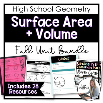 Preview of Surface Area and Volume - Full Unit Notes and Activity Bundle