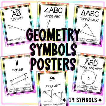 Preview of Geometry Symbols Posters