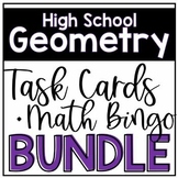 High School Geometry Task Cards Bundle