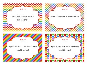 Preview of Geometry Higher-Order Thinking Task Cards!
