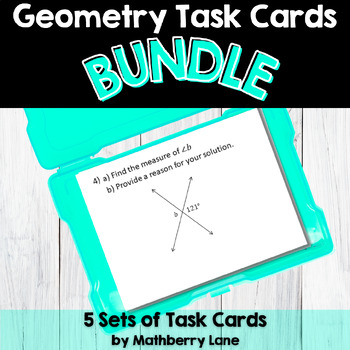 Preview of Geometry Task Cards Bundle Printables