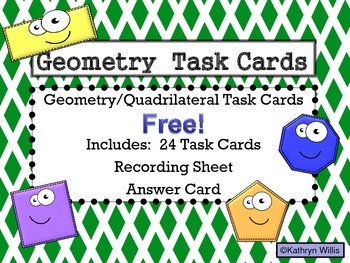 Preview of Geometry Task Cards FREE