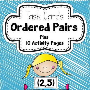 Preview of Geometry Task Cards - Ordered Pairs & 10 Activities