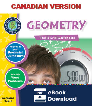 Preview of Geometry - Task & Drill Sheets Gr. 6-8 - Canadian Content