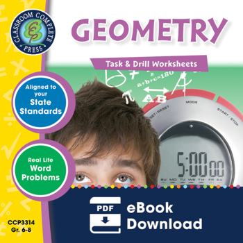 Preview of Geometry - Task & Drill Sheets Gr. 6-8 - Distance Learning