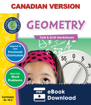Preview of Geometry - Task & Drill Sheets Gr. PK-2 - Canadian Content