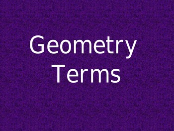 Preview of Geometry Terms Review