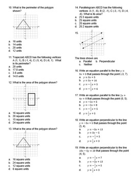 Geometry Test: Basics for High School Editable by Rise over Run