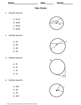circle geometry worksheet grade 7