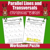 Geometry Christmas Activity - Parallel Lines and Transversals