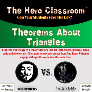 Preview of Geometry: Theorems about Triangles | Hero Classroom (Distance Learning)