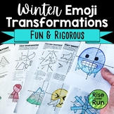 Geometry Transformations Activity with Winter Emojis
