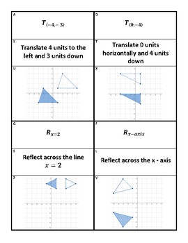 Preview of Geometry - Transformations Card Sort (Teacher Answer Key)