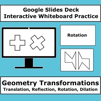 Preview of Geometry Transformations Google Slides for Whiteboard Practice