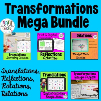 Preview of Geometry Transformations MEGA Bundle - PDF & Digital