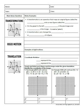 unit 9 transformations homework 2 translations answers