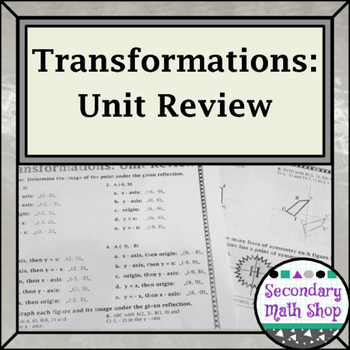 Preview of Transformations - Geometry Transformations Unit Review