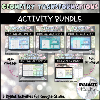 Preview of Geometry Transformations Digital Activities Bundle