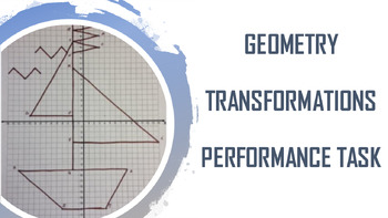 Preview of Geometry Transformations (w/Compositions) Performance Task - Make a Sailboat