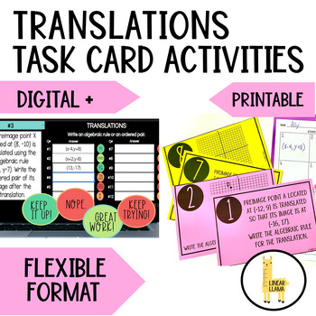 Preview of Transformations |Translations | 8th Grade Math Geometry Activity