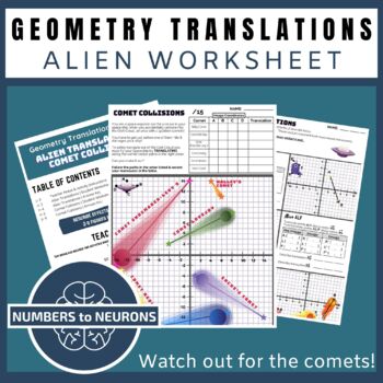 Preview of Geometry Translations Worksheet Printable and Digital
