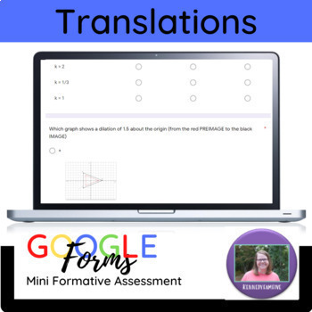 Preview of Geometry: Translations Mini Formative Assessment