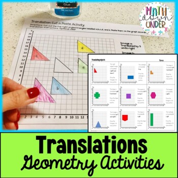 Preview of Geometry Translations Print Activities - Hands on Activity & Practice