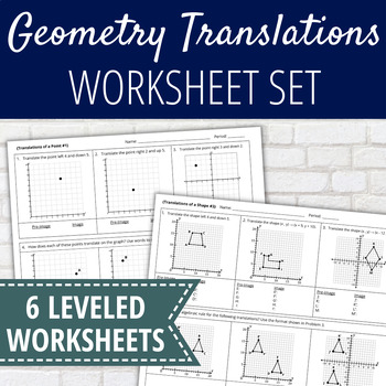 Preview of Scaffolded Geometry Translations Worksheet