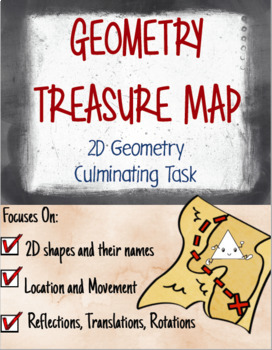 Preview of Geometry Treasure Map: Geometry Culminating Task, Grades 3 - 5