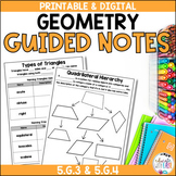 Geometry Triangles Quadrilaterals Hierarchy GUIDED NOTES w