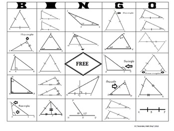 Congruent Triangles - Geometry Triangles and Congruency Vocabulary