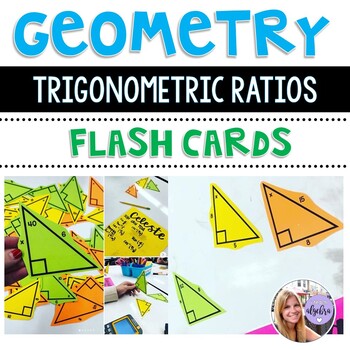 Preview of Geometry - Trigonometric Ratios - Sine, Cosine, Tangent Flash Cards