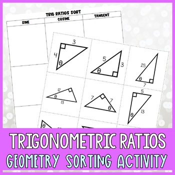 Preview of Geometry Trigonometric Ratios Sorting Activity