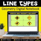 Types of Lines - Geometry Digital Notebook for Google Slides™