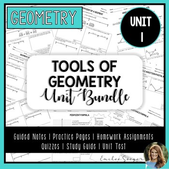 Preview of *GROWING BUNDLE* Geometry Unit 1  - Tools of Geometry Bundle