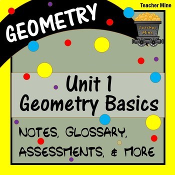 Preview of Geometry Basics: Introducing Points, Lines, Planes, Angles (Geometry - Unit 1)