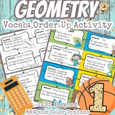 Geometry Unit 1 Vocab: Order Up Activity