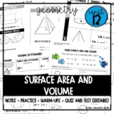Geometry Unit 12: Surface Area and Volume