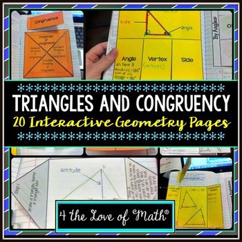 Preview of Triangles/Congruency: Interactive Notebook Pages (20pgs)