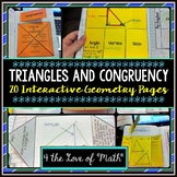 Triangles/Congruency: Interactive Notebook Pages (20pgs)