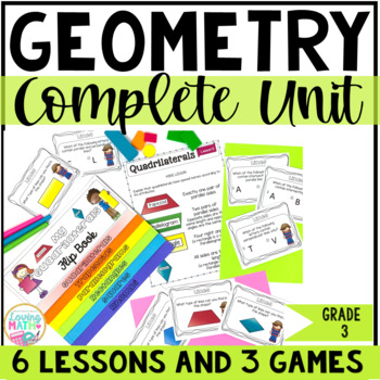 Preview of Geometry Unit 3rd Grade