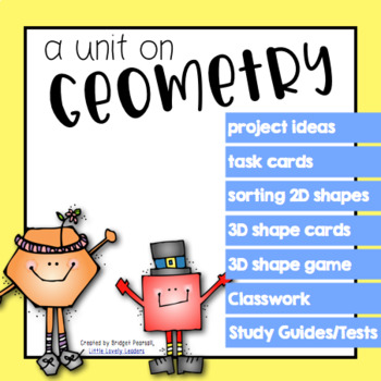 Preview of Geometry Unit - 2D shapes and 3D space figures