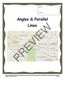Preview of Geometry Unit 3 Student Notetaking Guide - Angles and Parallel Lines
